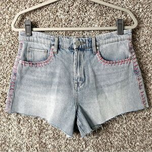 Blank NYC Shorts Women’s 28 The Barrow Vintage High Rise Side Crochet Stitch